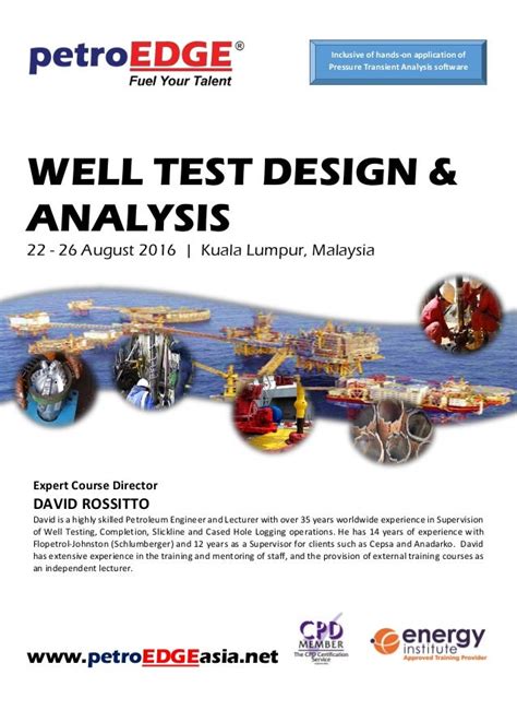 Well Test Design and Analysis Reader